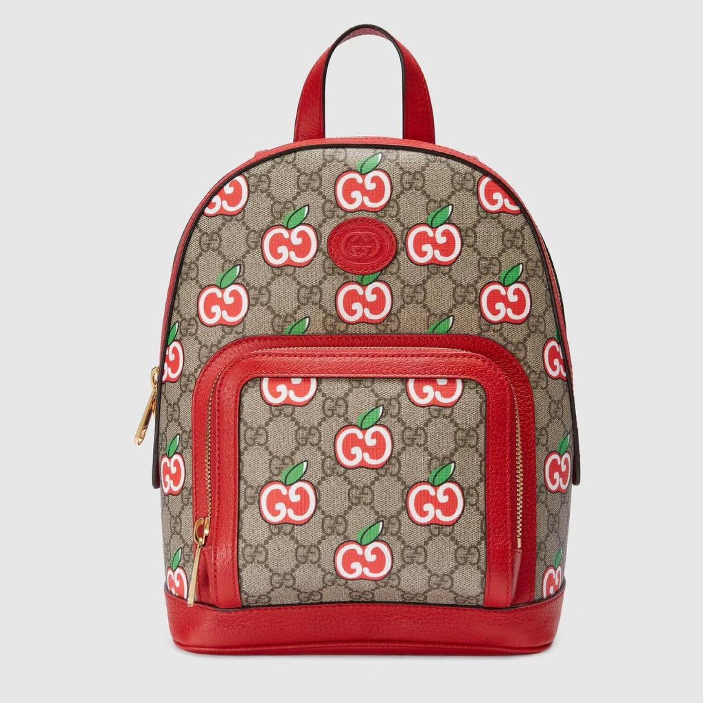 Gucci Gg Supreme Monogram Apple Small Backpack In