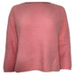 Weekend Knitted Crewneck Sweater in Pink Wool