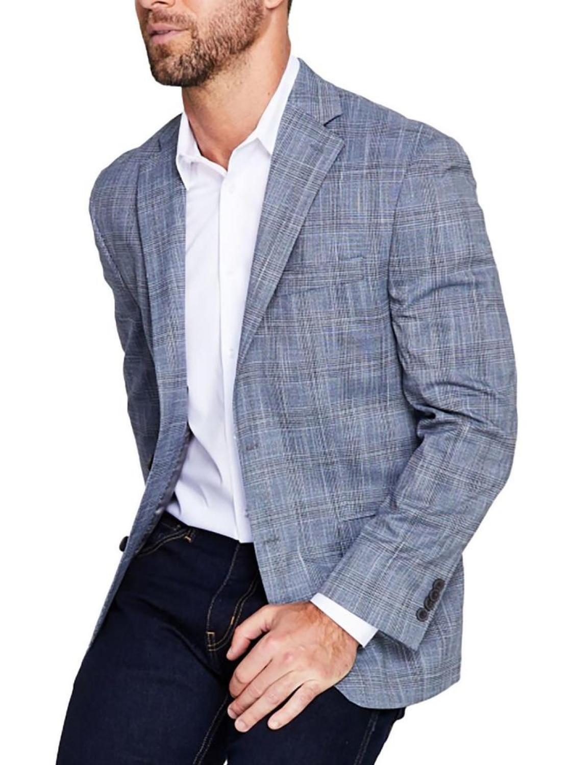 Mens Plaid Office Sportcoat