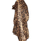 Michael Kors Leopard Print Off-Shoulder Top in Metallic Brown/Gold Silk