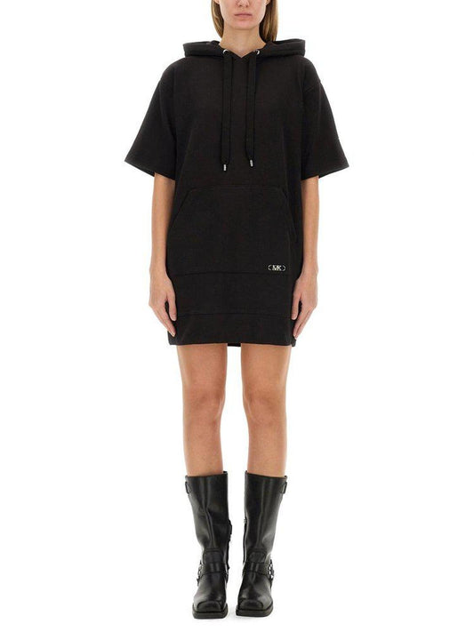 Michael Michael Kors Drawstring Hooded Mini Dress