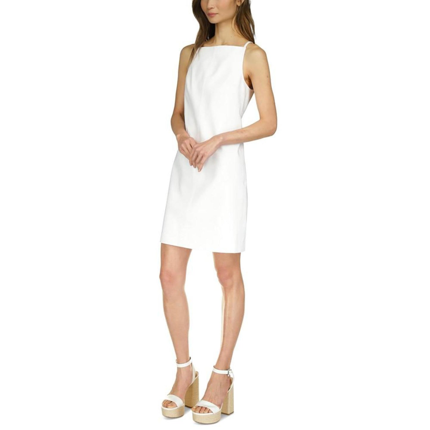 Women's Straight-Neck Mini Dress