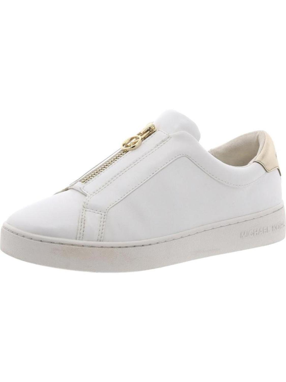 Womens Faux Leather Zipper Casual And Fashion Sneakers