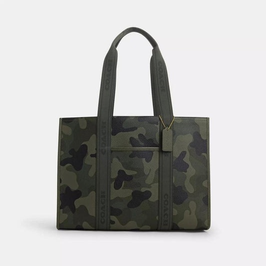 Coach Outlet Large Smith Tote Bag With Camo Print