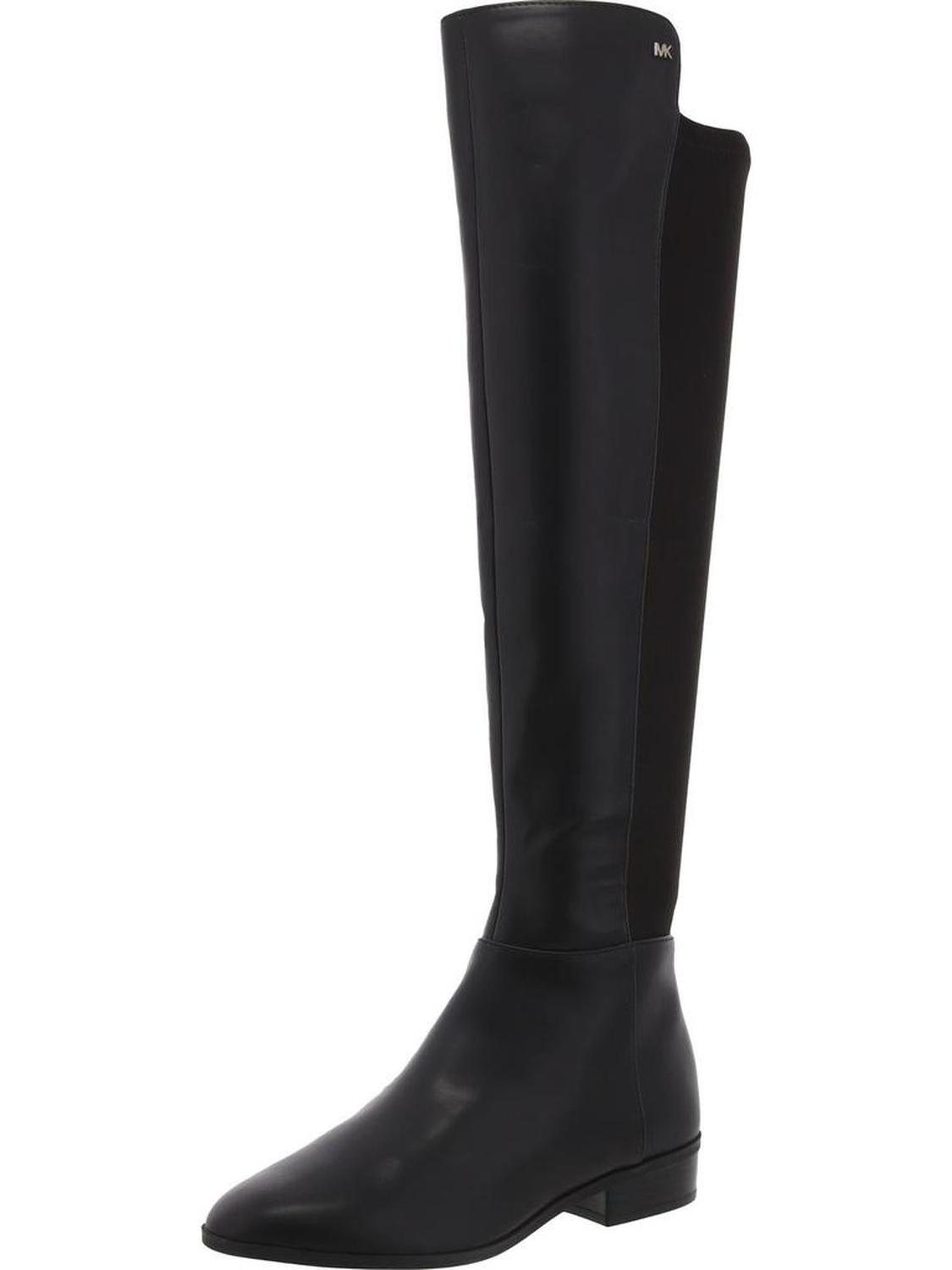 Womens Faux Leather Round toe Knee-High Boots