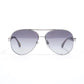 Chanel Polarised Lens Aviator Sunglasses Silver / Maroon Acetate 135