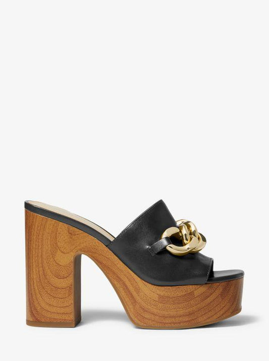 Scarlett Leather Platform Mule