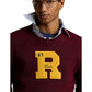 Big Fit Cotton Letterman Sweater