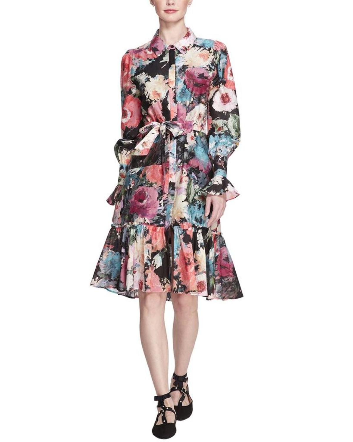 Marchesa Notte Danica Printed Dress