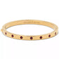 Gold-Tone Stainless Steel Color Cubic Zirconia Bangle Bracelet