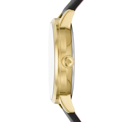 kate spade new york women's metro three-hand, gold-tone stainless steel watch