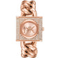 Women's MK Chain Lock Rose gold Dial Watch