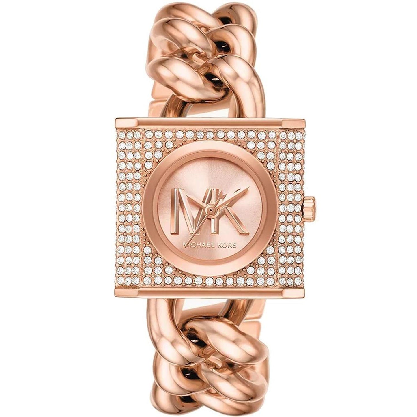 Women's MK Chain Lock Rose gold Dial Watch