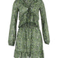 Michael Michael Kors Paisley Ruffled Dress in Green Cotton