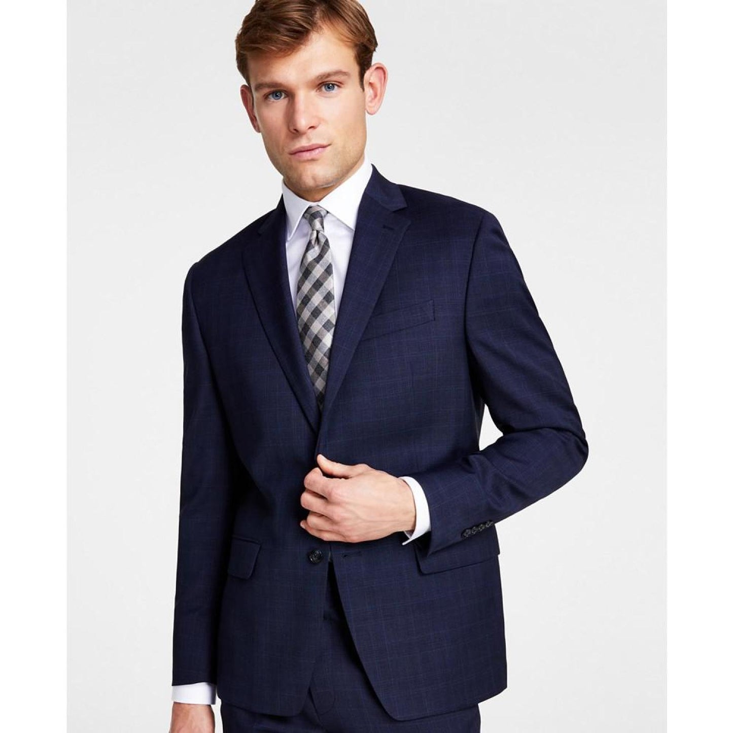 Men's Classic-Fit Stretch Wool-Blend Suit Jacket