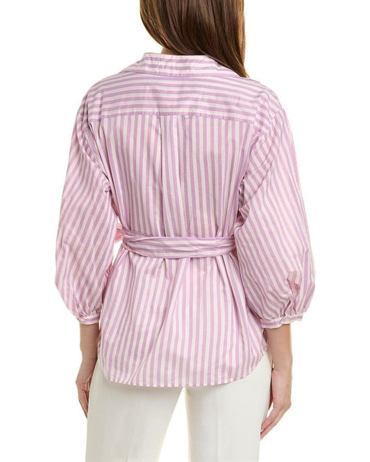 Weekend Max Mara Silver Silk-Blend Shirt