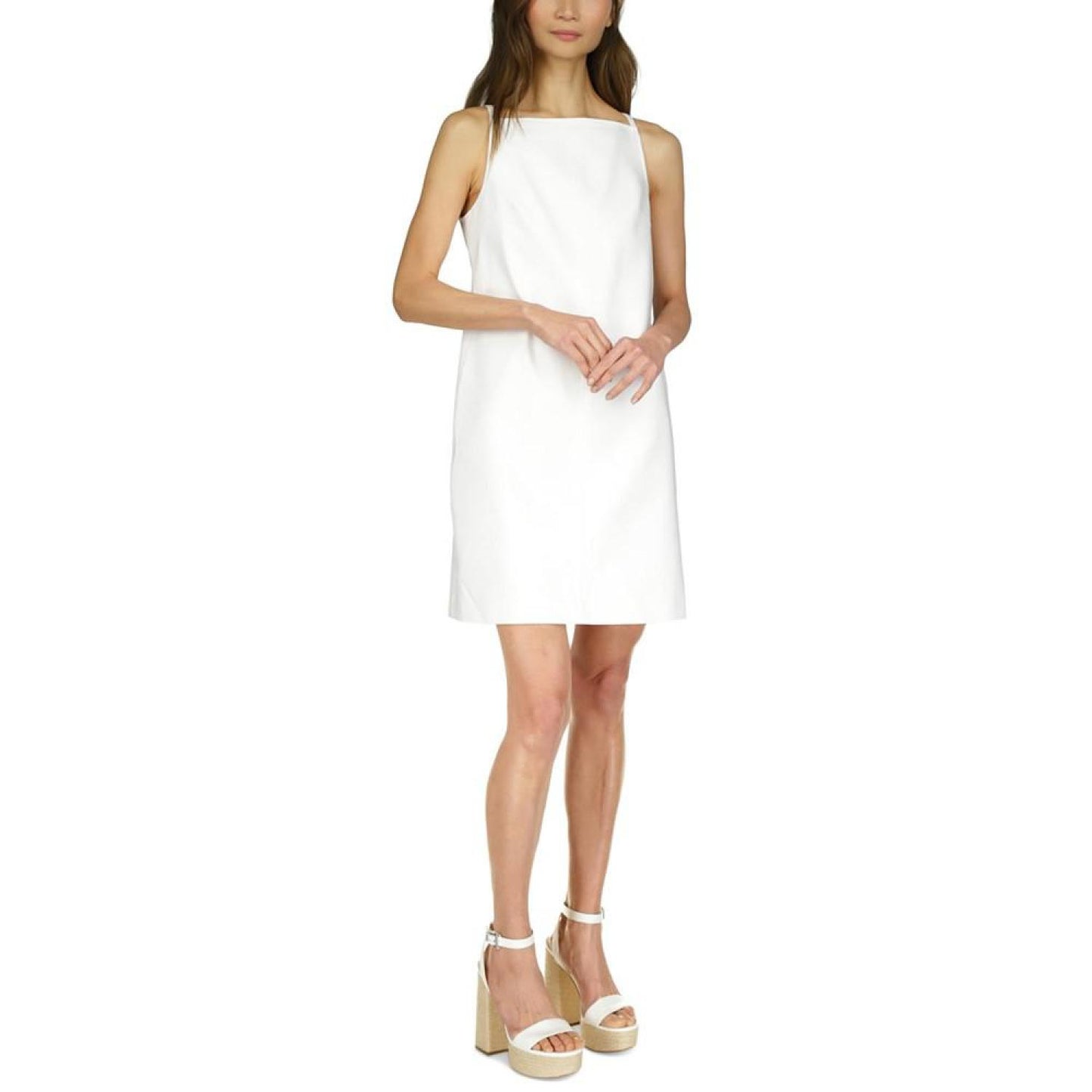 Women's Straight-Neck Mini Dress