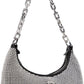 Silver 'The Rhinestone Small Curve' Bag