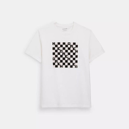 Coach Outlet Checkerboard T Shirt In Organic Cotton