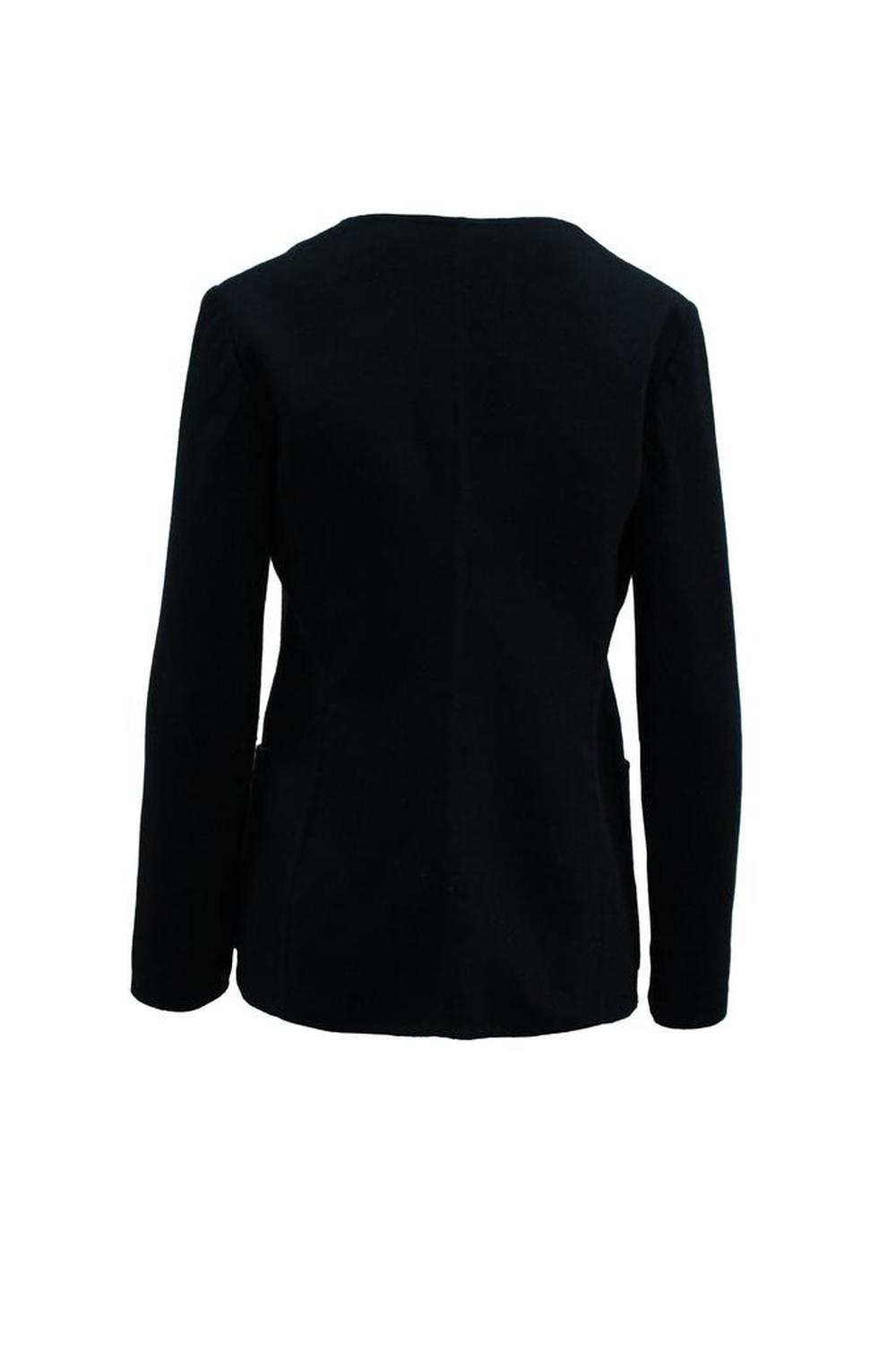 Max Mara Single-Breasted Blazer in Navy Blue Wool