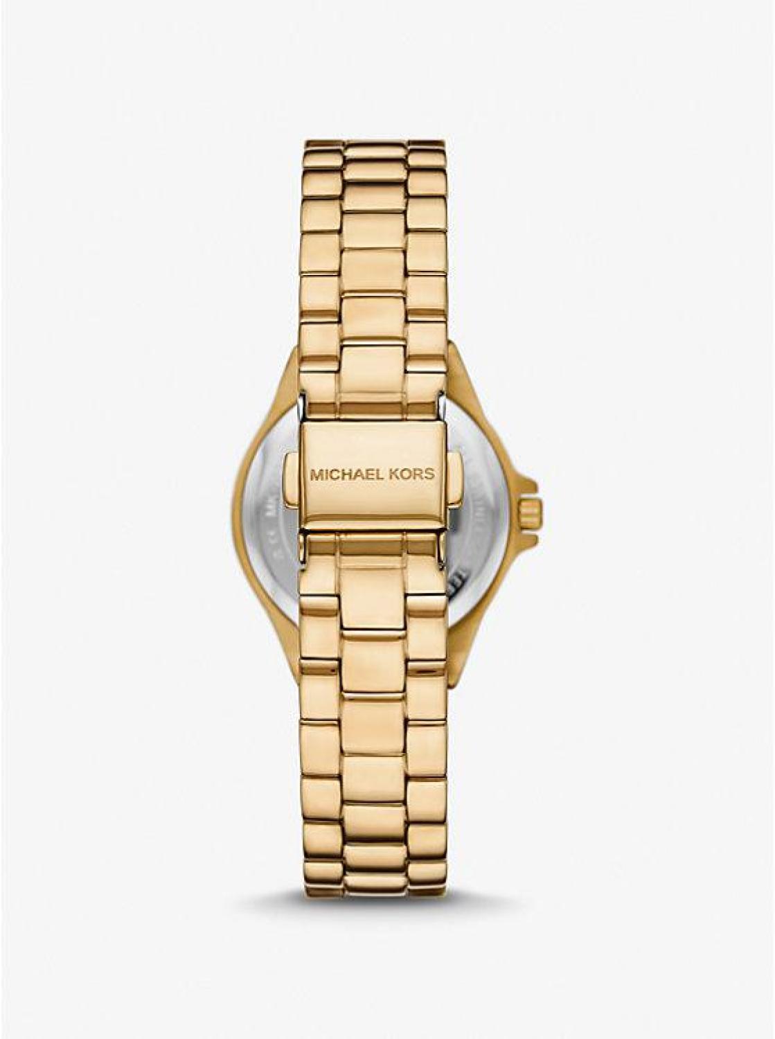 Mini Lennox Pavé Gold-Tone Watch