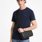 Edison Mini Scratch-Resistant Crossgrain Leather Crossbody Bag with Pouch