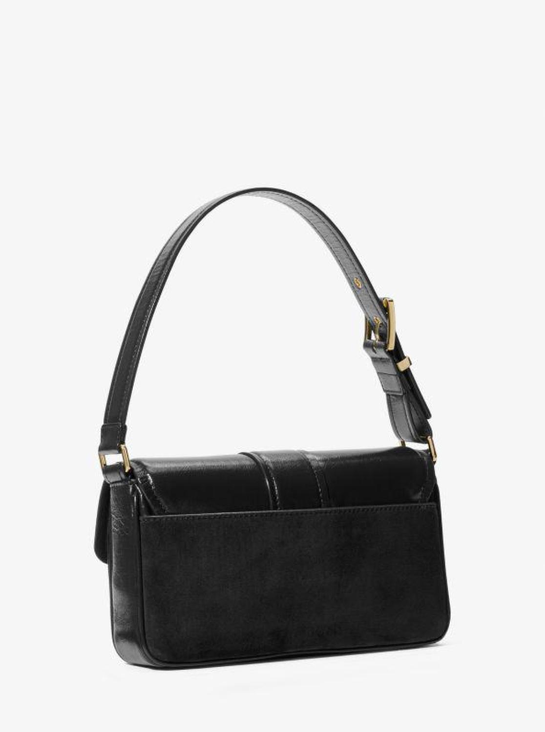 Colby Medium Crackled Leather Shoulder Bag