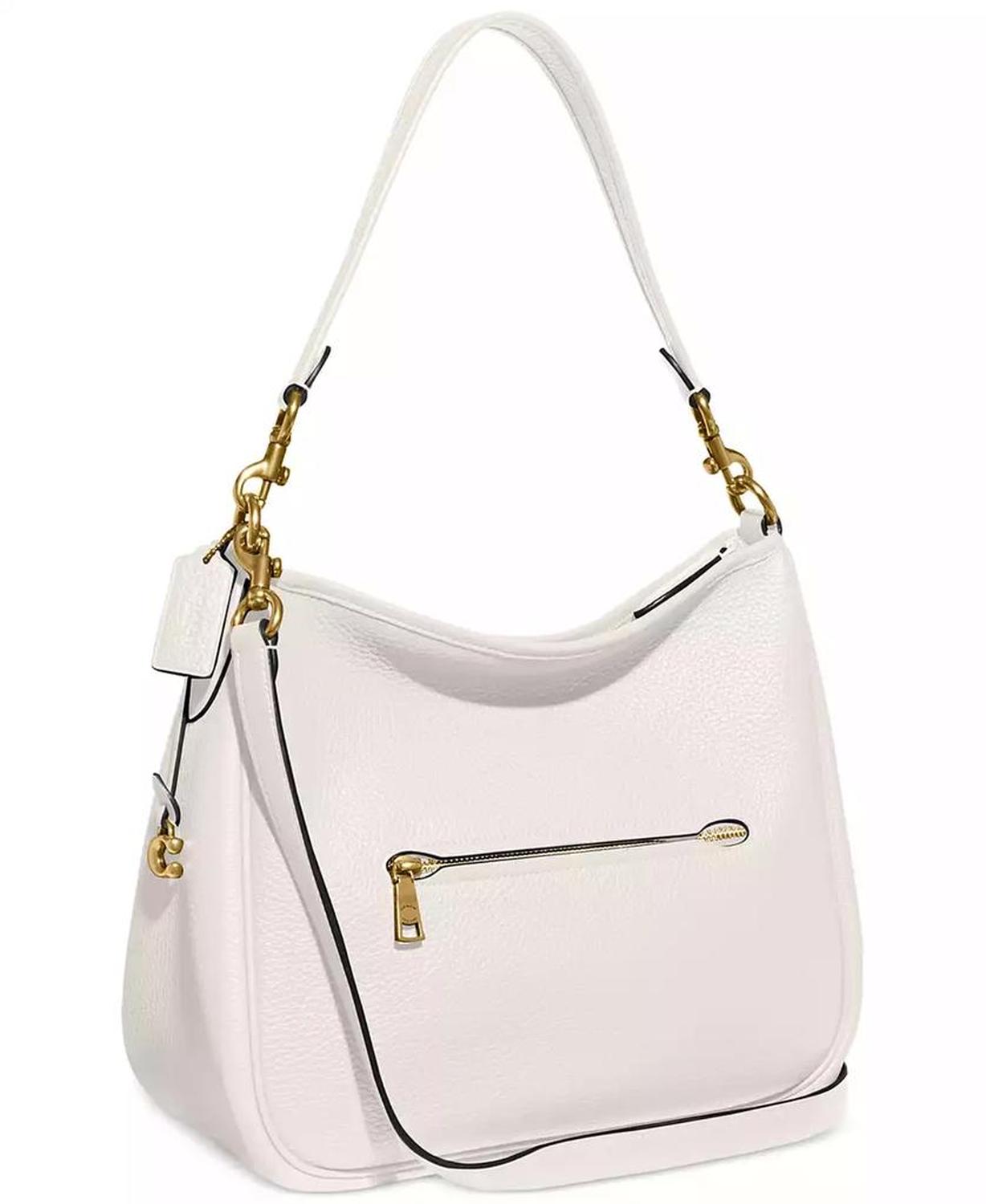 Soft Pebble Leather Cary Shoulder Bag with Convertible Straps