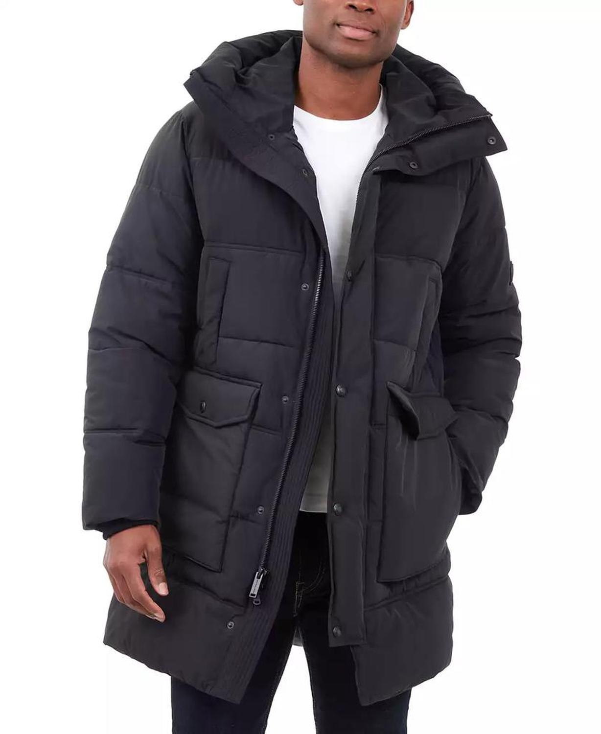 Men's Heavyweight Hooded Long Puffer Coat