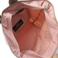 pink Nylon Leather Tote Bag