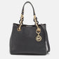 Black Leather Small Cynthia Tote