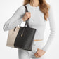 Jet Set Medium Two-Tone Logo Tote Bag