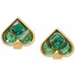 Colored Cubic Zirconia Spade Stud Earrings