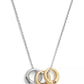 Faux Stone Signature Tubular Rondelle Pendant Necklace