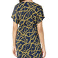 Print Tie Faux Wrap Dress