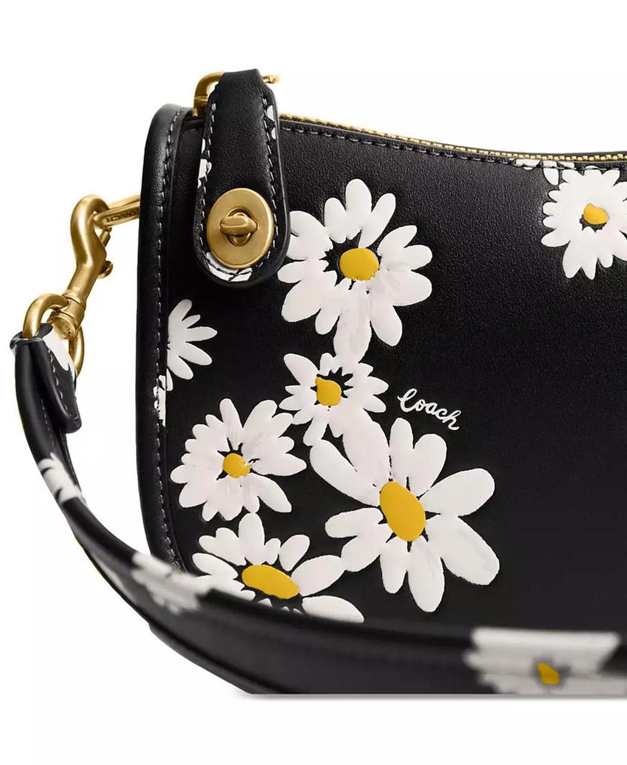 Swinger 20 Floral Print Leather Bag