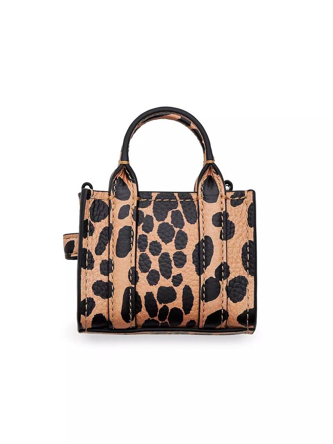 The Nano Cheetah Leather Tote Charm