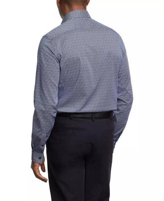 Men Regular Fit Comfort Stretch Check Dress Shirt