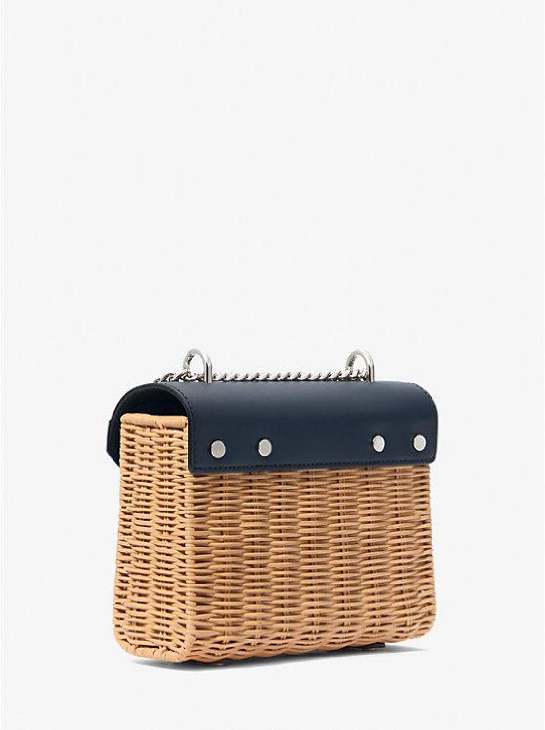 Whitney Small Wicker Shoulder Bag