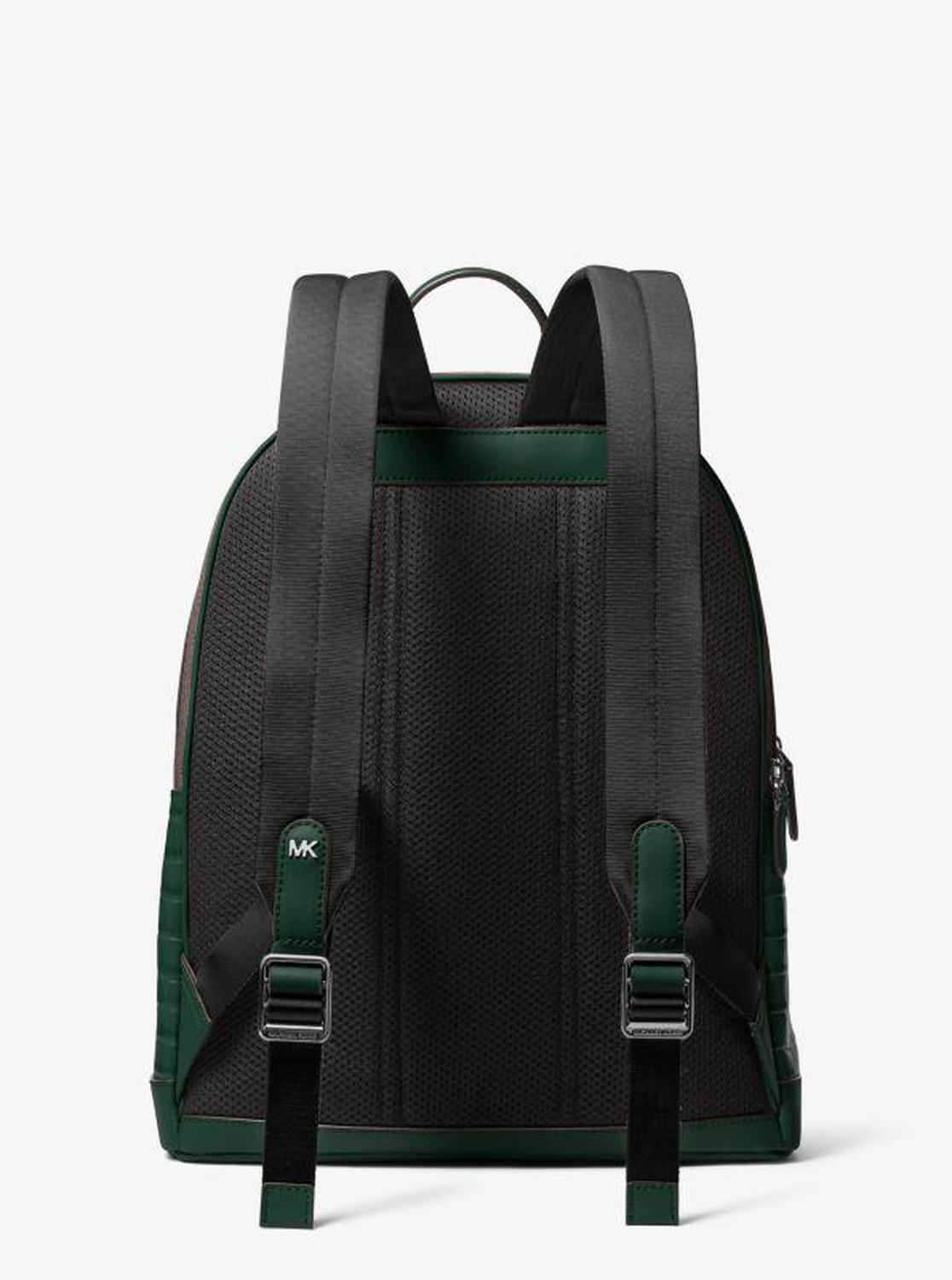 Hudson Crocodile Embossed Leather Commuter Backpack