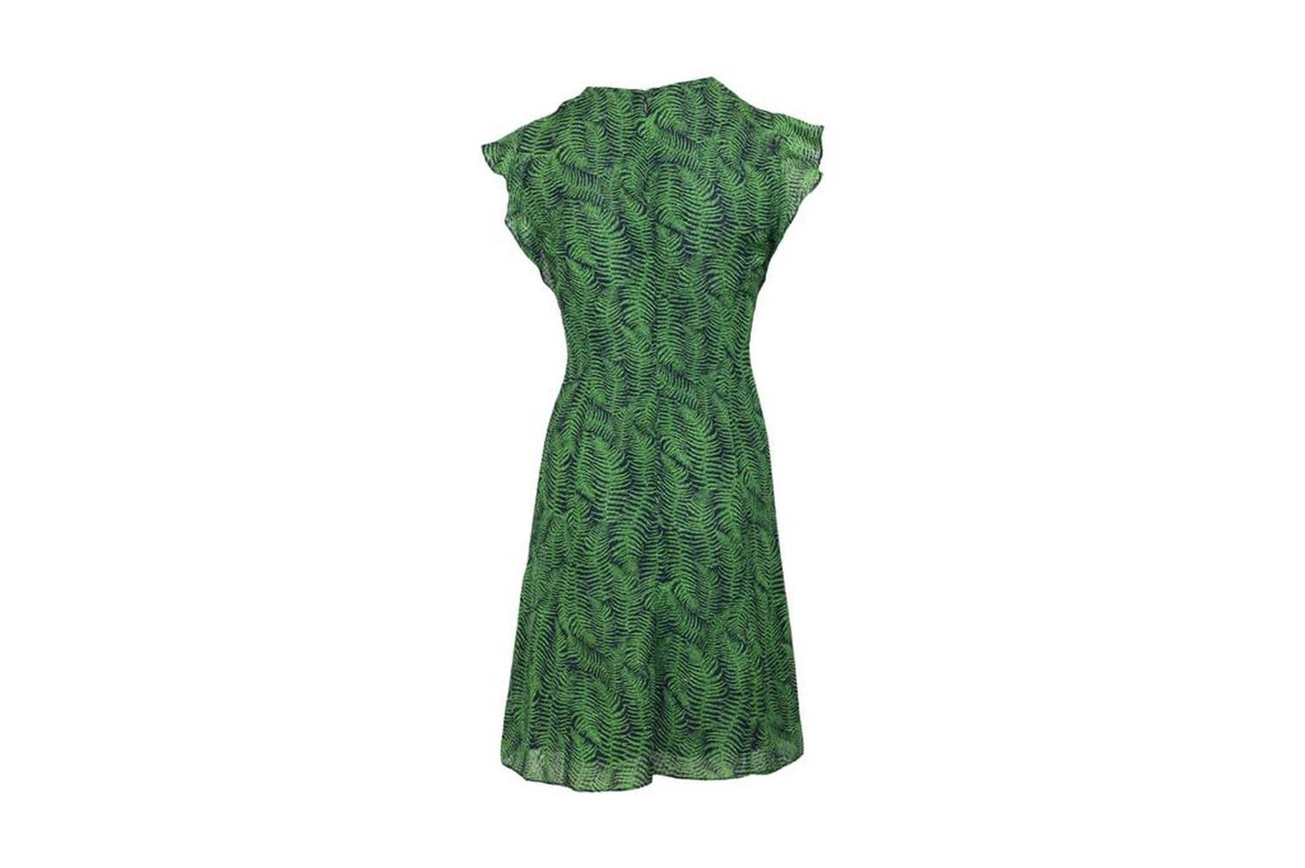 Michael Kors Fern Print Midi Dress in Green Polyester