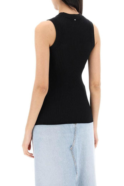 Sleeveless Ribbed Knit Top