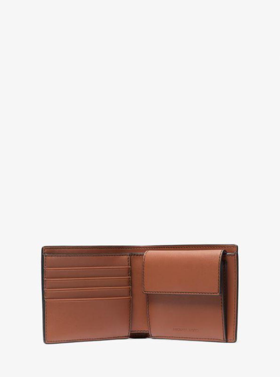 Cooper Pebbled Leather Billfold Wallet With Coin Pouch