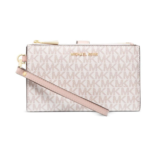 Logo Jet Set Double-Zip Wristlet