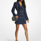 Belted Crepe Blazer Dress