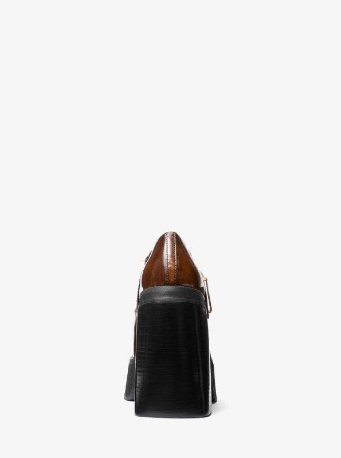 Colby Burnished Leather Platform Loafer