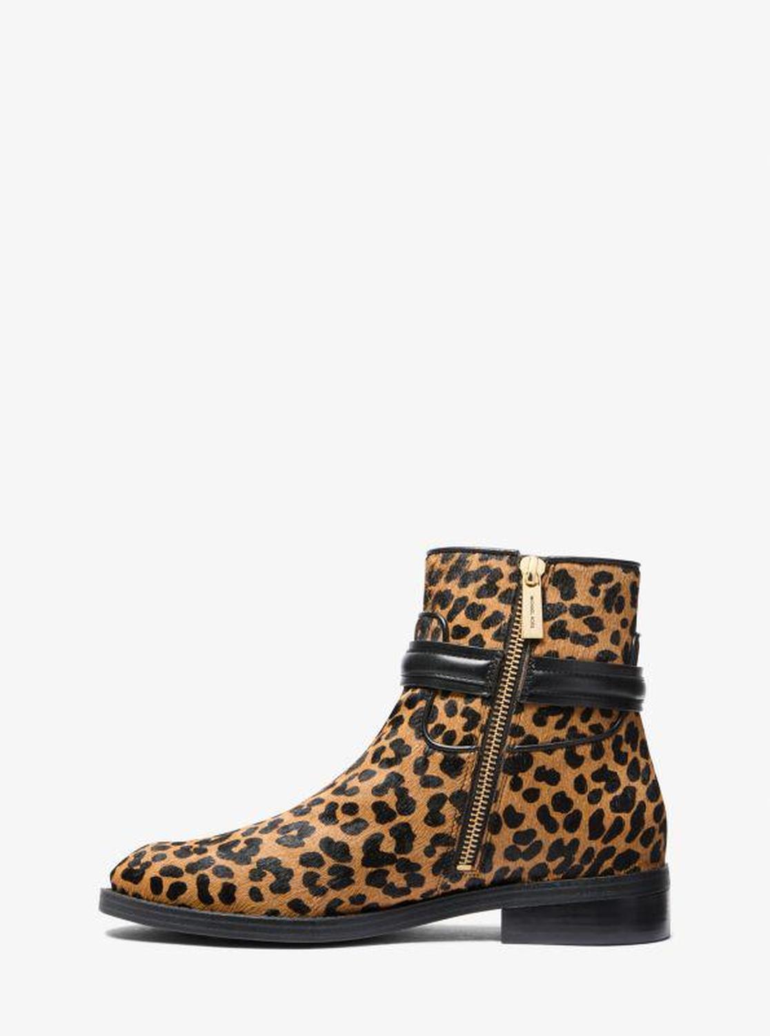 Mindy Leopard Print Calf Hair Boot