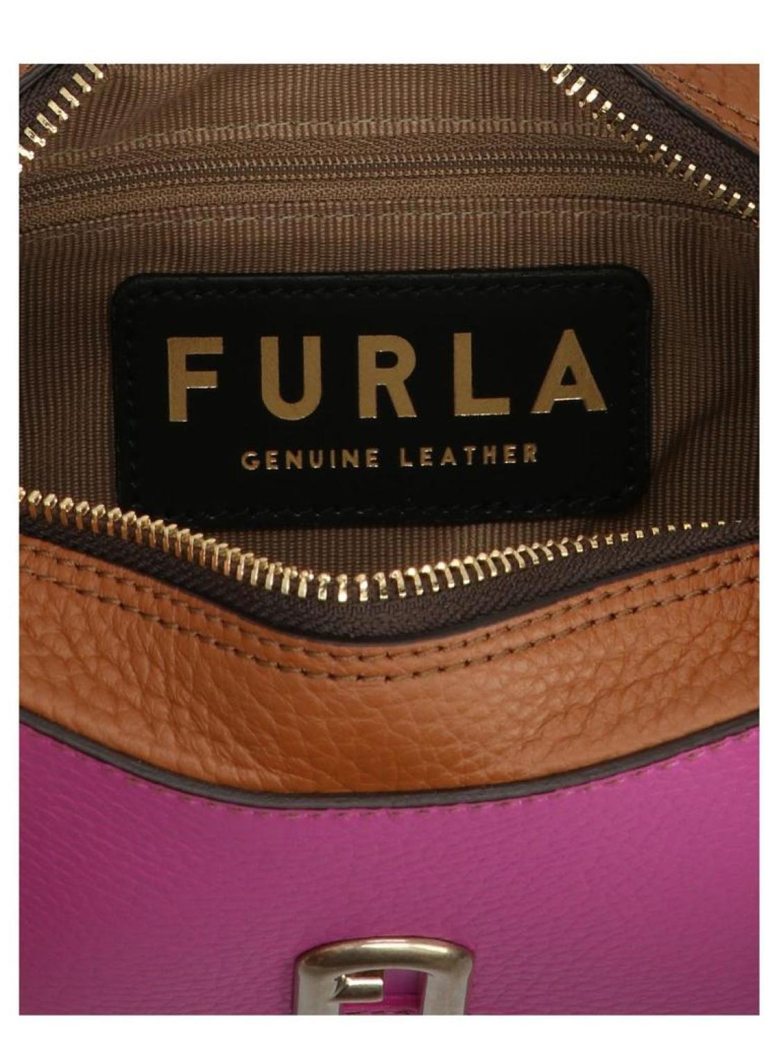 Furla Logo-Plaque Zipped Shoulder Bag