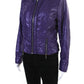 Max Mara Womens Lightweight Full Zip High Neck Windbreaker Jacket Purple