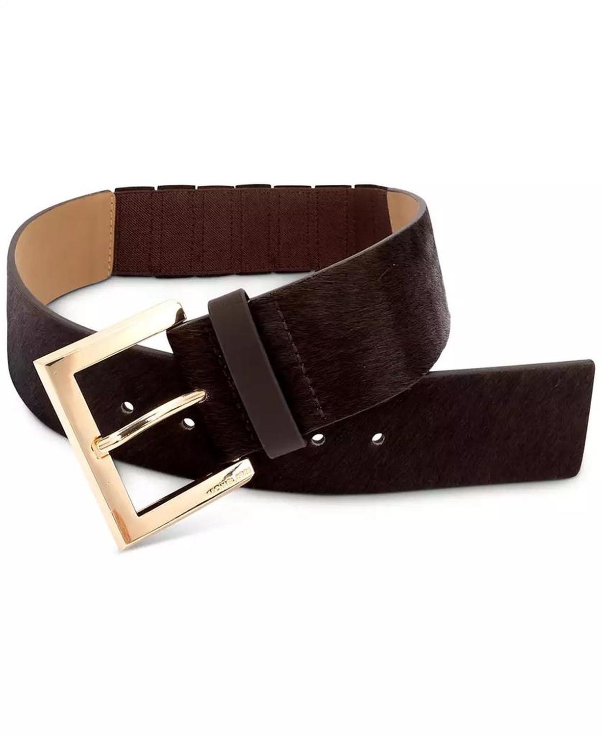 Women's Wide Calf Hair Leather Belt